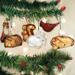 TheHolidayBarn.com Christmas Mini Woodland Animal Ornament Set