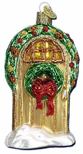 Old World Christmas Welcome Holiday Door Ornament 3 Old World Christmas Welcome Holiday Door Ornament