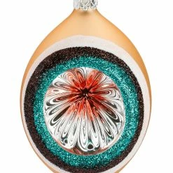 Inge Glass Christmas Retro Reflection Egg Ornament