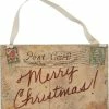 Primitives By Kathy Vintage Merry Christmas Postcard Sign 2 Primitives By Kathy Vintage Merry Christmas Postcard Sign