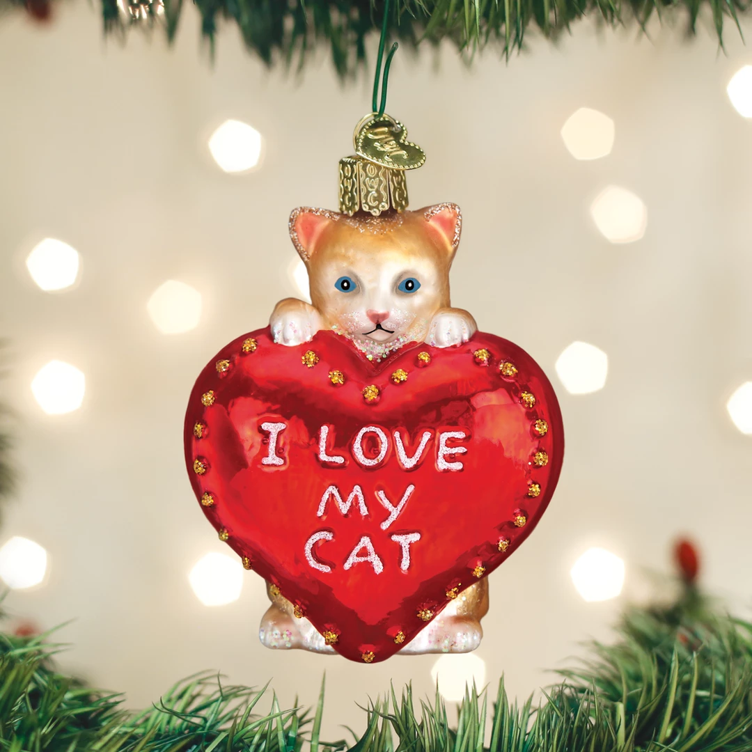 TheHolidayBarn.com I Love My Cat Ornament Christmas 3 TheHolidayBarn.com I Love My Cat Ornament Christmas