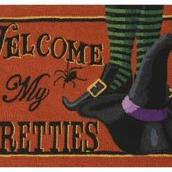 TheHolidayBarn.com Welcome My Pretties Witch Rug New!