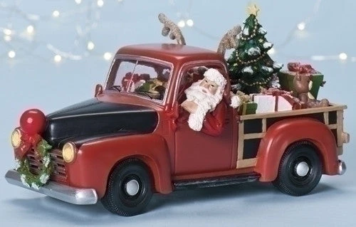 Roman Santa Pickup Truck Music Box 3 Roman Santa Pickup Truck Music Box
