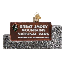 Old World Christmas Great Smoky Mountains National Park Sign Ornament