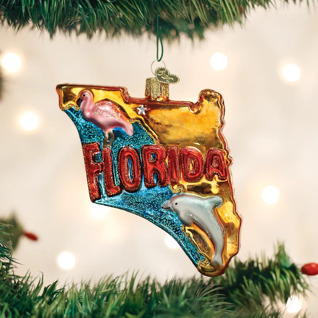 Old World Christmas State Of Florida Ornament 3 Old World Christmas State Of Florida Ornament