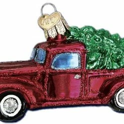 Old World Christmas Old Truck With Tree Ornament