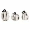 TheHolidayBarn.com New! Black & White Stripe Pumpkins