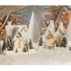 Bethany Lowe Large Ivory Cottages - Putz Houses