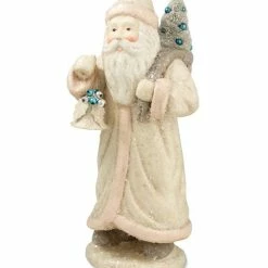 Bethany Lowe Pastel Santa With Bell
