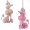 Katherine's Collection Pink Poodle Ornaments, Bead Encrusted