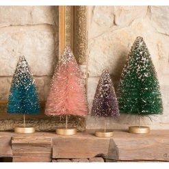 Bethany Lowe Jewel-Tide Bottle Brush Trees New!