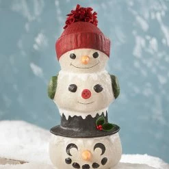 Bethany Lowe Snowman Topiary, Paper Mache New!