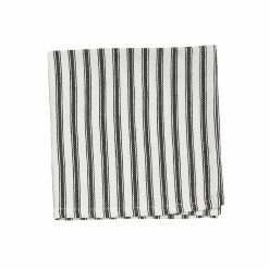 TheHolidayBarn.com Black & White Ticking Stripe Napkins, Set Of 6 Bethany Lowe