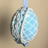 TheHolidayBarn.com New! Blue Sugar Lattice Egg Ornament