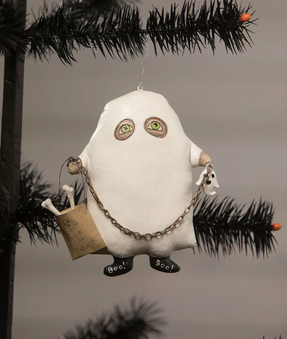 Bethany Lowe Boo Boo Ghost Ornament New! 3 Bethany Lowe Boo Boo Ghost Ornament New!