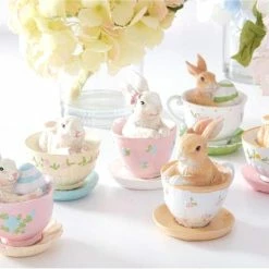TheHolidayBarn.com New! Tea Cup Bunnies