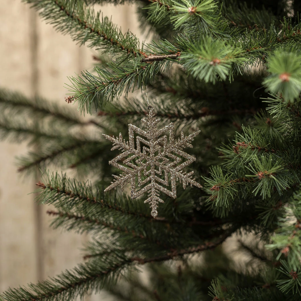 Ragon House New! Champagne Glittered Snowflake Ornaments 3 Ragon House New! Champagne Glittered Snowflake Ornaments