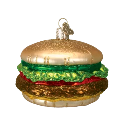 Old World Christmas Glass Cheeseburger Ornament