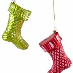 Katherine's Collection Quilted Stocking Ornaments, Glass