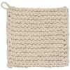 TheHolidayBarn.com Chunky Knit Cotton Potholders, Natural