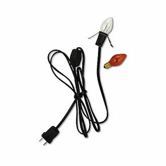 Bethany Lowe Clear Or Orange C7 Light With Black Cord 3 Bethany Lowe Clear Or Orange C7 Light With Black Cord