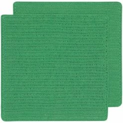 TheHolidayBarn.com Crocheted Dishcloths, Green