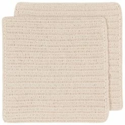 TheHolidayBarn.com New! Crocheted Dishcloths, Natural Cotton