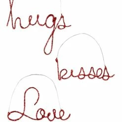 Bethany Lowe Cursive Valentine Word Ornaments