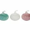 TheHolidayBarn.com Diamond Pattern Pastel Glass Pumpkins New!