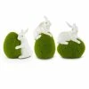 TheHolidayBarn.com Playful Friends, Rabbits On Moss Eggs
