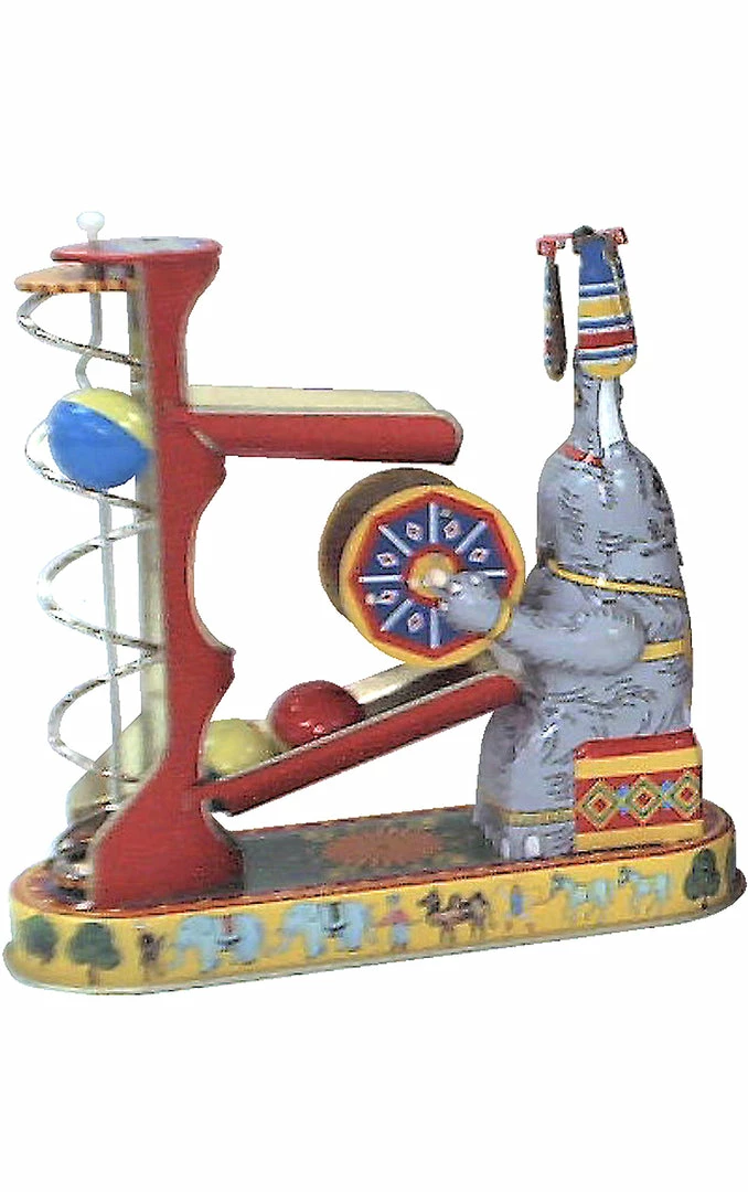 TheHolidayBarn.com Christmas Elephant Act Wind-Up Tin Toy Reproduction 3 TheHolidayBarn.com Christmas Elephant Act Wind-Up Tin Toy Reproduction