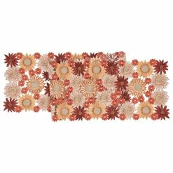 TheHolidayBarn.com New! Fall Flowers Table Runner