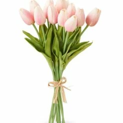 K&K Interiors Faux Pink Tulip Bunch