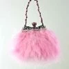 Katherine's Collection New! Fifi Feather Purse Ornament, Pink