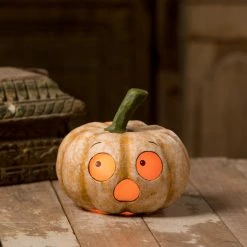 Bethany Lowe Frightened Pumpkin Luminary