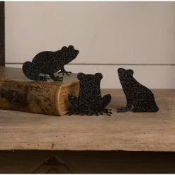 Bethany Lowe New! Frog Silhouettes, Glittered