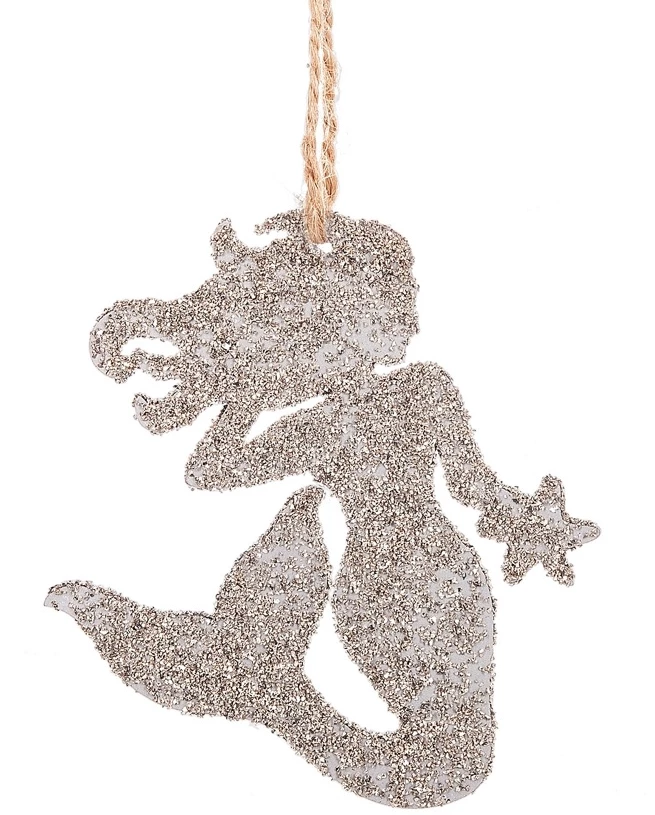 Midwest-CBK Glittered Mermaid Silhouette Ornament Christmas 3 Midwest-CBK Glittered Mermaid Silhouette Ornament Christmas
