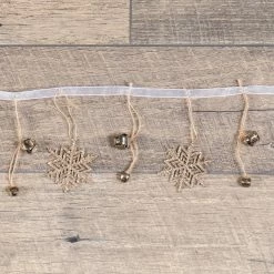 Ragon House Glittered Snowflake & Jingle Bell Garland