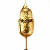 Katherine's Collection Gold Glitter Microphone Ornament New!