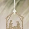 Bethany Lowe New! Gold Glittered Nativity Silhouette Ornament