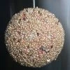 ShiShi Golden Pink Sequin And Bead Encrusted Ball Ornaments, Set Of 6 - Small Christmas