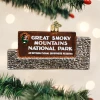Old World Christmas Great Smoky Mountains National Park Sign Ornament