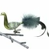 Old German Christmas Celadon Green Bird With Feathers Ornament Clip 2 Old German Christmas Celadon Green Bird With Feathers Ornament Clip