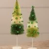 Bethany Lowe Green Tricolored Bottle Brush Trees