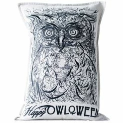 Creative Co-Op Happy Halloween Owl Pillow Pillows