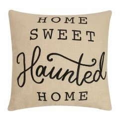 TheHolidayBarn.com Home Sweet Haunted Home Embroidered Pillow