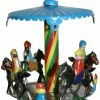 TheHolidayBarn.com Christmas Horse Jockey Merry-Go-Round Tin Toy Reproduction Ornament