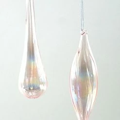 Katherine's Collection Iridescent Glass Drop & Finial Ornaments New!