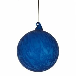 TheHolidayBarn.com New! Jim Marvin Blue Marble Ice Glass Ball Ornaments