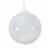Winward Jim Marvin Ivory Beaded Art Glass Ornaments, Set Of 2